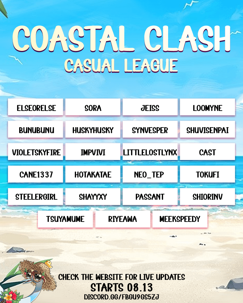 Casual participants bracket